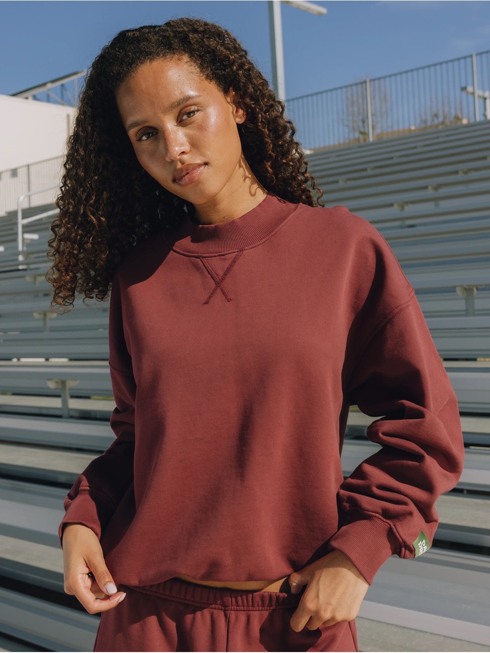 Daily Drills Vintage Crewneck- burgundy/bodega